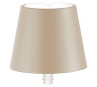 Lámpara LED Poldina STOPPER Zafferano, recargable y portátil, color arena, con una autonomía de hasta 12 horas.