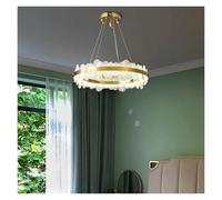 Lámpara LED posmoderna Redonda de Acero Inoxidable, lámpara de diseño Dorado, luminaria suspendida para Comedor y Cocina