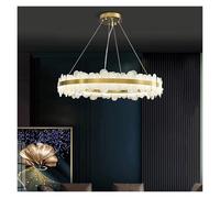 Lámpara LED posmoderna Redonda de Acero Inoxidable, lámpara de diseño Dorado, luminaria suspendida para Comedor y Cocina