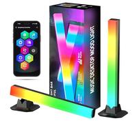 Lámpara LED RGB para videojuegos, iluminación de fondo de TV, funciona con USB, sincronización ambiental con control por aplicación de música, lámpara ambiental con control remoto para juegos, PC, TV