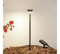 Lámpara LED solar Lyris de Lindby, negra, aluminio, 3000 K