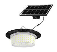 Lámpara LED solar para granero con sensor de movimiento, 244 lúmenes, colgante de medio ladrillo, 5 modos, resistente al agua