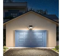 Lámpara LED solar Philips Zyren, negra, 3.000 K, con sensor, IP65