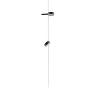 Lámpara Led Suspendida Zafferano Super O Negra Recargable Y Regulable - 2 Módulos De Luz