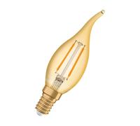 OSRAM Lámpara LED Vintage 1906 Classic BA FIL E14 1,5W 120 lm 2400K vela curvada transparente