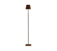 Lámpara Led Zafferano Poldina Pro L Corten Recargable Y Regulable Con Batería Hasta 12 Horas - 2200-2700-3000k 3 Alturas 52-87-122cm