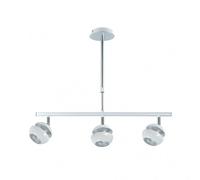 lampara lineal de 3 luces beethoven blanco-plata
