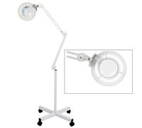 Lámpara lupa de luz fluorescente Broad con tres aumentos (base rodable)