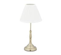 Relaxdays Lámpara mesa blanca y dorada blanco,oro
