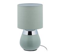 Relaxdays Lámpara mesita noche táctil verde verde,plata