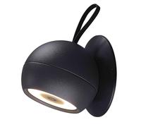 Lámpara nómada 2 en 1 de aluminio asa de goma base magnética LED blanco cálido ORBY H14,5 cm