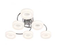 Lampara plafon metal color cromo serie tokio 61.6cm