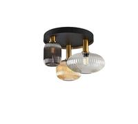Lampara plafon metal color negro serie norma 56cm