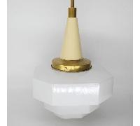 Lámpara Scala Beige Opal Blanca Brillo
