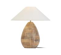 Lampara sobremesa 22x22x45 madera blanco lavado sin pantalla, de madera, color natural, blanco lavado blanco lavado, 22x22x45 cm Fijalo