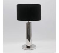 Lampara sobremesa 25x49 metal cromo sin pantalla, de metal, color cromo, 25x25x49 cm Fijalo