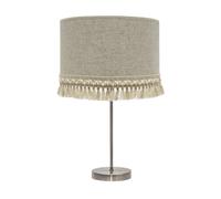 Abrila Vera Cuero / Beige - Lámpara Sobremesa Moderno 1Xe27 30 Cm