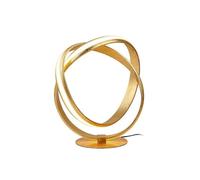 Lampara sobremesa aluminio color dorado serie lazas 33cm