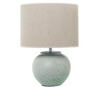 Lampara sobremesa ceramica blanco envejecido pantalla lino 35x44cm, 1xe27 max.60w no in