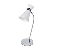 Lampara sobremesa metal color blanco serie petra 24cm 24 cm