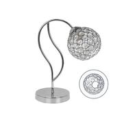 Lampara sobremesa metal color cromo serie balbina 15cm