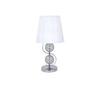 Lampara sobremesa metal color cromo serie honduras 25cm