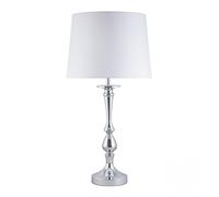 Lampara sobremesa metal color cromo serie tudor 36cm