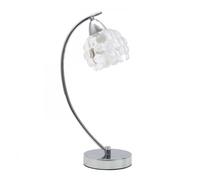 Lampara sobremesa metal color cromo serie tulipa glass 13cm