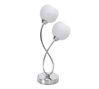 Lampara sobremesa metal color cromo serie umbria 23cm