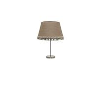 Abrila Ada Cuero/Arena - Lámpara Sobremesa Moderno 1Xe27 35 Cm