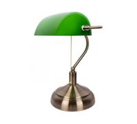 Lampara sobremesa metal color dorado serie bancario 27cm