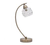 Lampara sobremesa metal color dorado serie tulipa glass 13cm