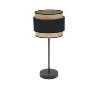 Abrila Kandy Negro / Natural - Lámpara Sobremesa Moderno 1Xe27 30 Cm