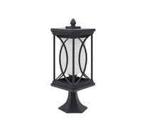 Fabrilamp Lámpara sobremuro Abrila Garden – Pequeña Exterior 1xE27 Metal y cristal Negro