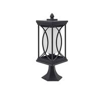 Fabrilamp Lámpara sobremuro Abrila Garden – Pequeña Exterior 1xE27 Metal y cristal Negro