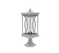 Lampara sobremuro peq. exterior garden 1xe27 plata 39x16d de fabrilamp