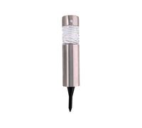 Grundig Iluminación solar de jardín - Super LED - 44,5 x 7,5 cm - Detector de movimiento - IP44 - Cristal con patrón - con estaca - Plata
