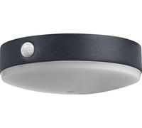 OSRAM Aplique solar ENDURA Style Tossa, luz blanca cálida (3000K), sensor integrado, utilizable sin alimentación, autonomía de hasta ocho horas, protección IP44, negro