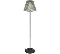 Lámpara solar de pie Outsunny, estilo ratán, con sensor de luz, 25 LEDs, grado de protección IP44