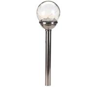 Lámpara solar Firefly Opale SMART GARDEN, pack de 4 unidades, funciona con energía solar, efecto iridiscente perlado, acero inoxidable, vidrio, 47x10 cm
