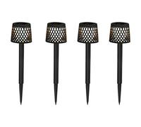 Lámpara solar Gretita (0,5 W, Ø x Al: 9 x 39 cm, Negro, 4 ud.)