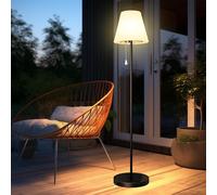 Lámpara solar, IP65, recargable por USB, con regulador de intensidad, luz blanca cálida + RGB