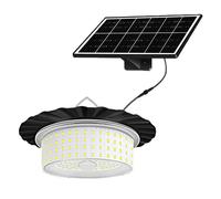 Lámpara solar LED de granero, 244 lúmenes, colgante de medio ladrillo, 5 modos iluminación, sensor de movimiento, impermeable