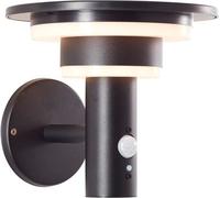 Lámpara solar LED para exterior, modelo BRILLIANT GARVINA, con sensor de movimiento, fabricada en acero inoxidable y plástico, 4W, color