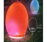 LÁMPARA SOLAR RGB DE EXTERIOR IP44 CON PROTECCIÓN EN FORMA DE HUEVO GRADO 8557