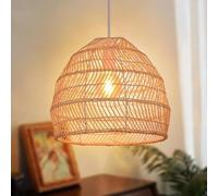 Lámparas Colgantes De Ratán Beige Para Isla De Cocina, Lámpara De Araña Estilo Rústico Con Pantalla De Mimbre Tejida A Mano, Lámpara Colgante Bohemia De Altura Ajustable Para Isla De Cocina/comedor