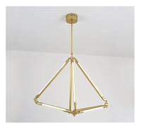 Lámparas Colgantes LED Modernas de Metal Dorado, lámparas de araña geométricas Ajustables para Bricolaje, decoración de hogares, hoteles, restaurantes y galerías.
