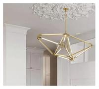 Lámparas Colgantes LED Modernas de Metal Dorado, lámparas de araña geométricas Ajustables para Bricolaje, decoración de hogares, hoteles, restaurantes y galerías.