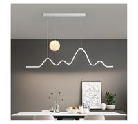 Lámparas Colgantes LED Modernas, para restaurantes, Bares, iluminación Interior, Accesorios de decoración del hogar, Colgantes (L120 Blanco, Regulable con Mando a Distancia)