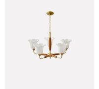 Lámparas de Araña Modernas de Estilo Rústico de 5 Luces para Comedor, Bombillas E27, Lámparas Colgantes de Techo de Cristal Vintage, Lámparas de Araña para Cocina Sobre Mesa, Lámparas Colgantes de Cri